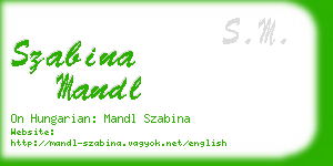 szabina mandl business card